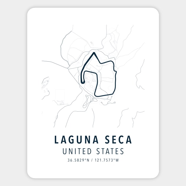 laguna seca simple map Magnet by boy cartograph